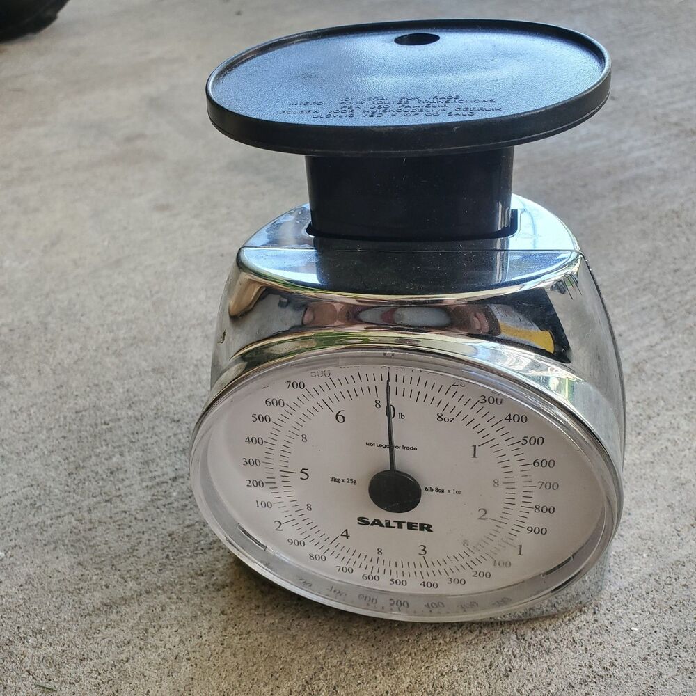 SALTER MECHANICAL SCALE  TO 6.5' - RECIPE WEIGHTS OR MEASURE YOUR SERVING SIZES